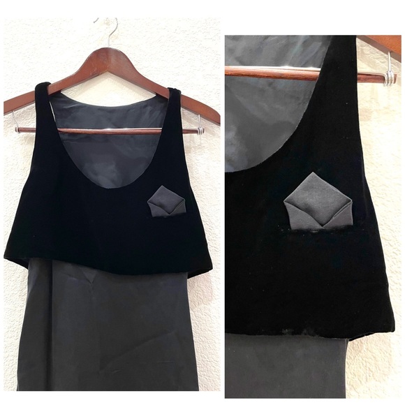 Alexander Wang Velvet Trim Silk Mini Dress - Picture 7 of 9